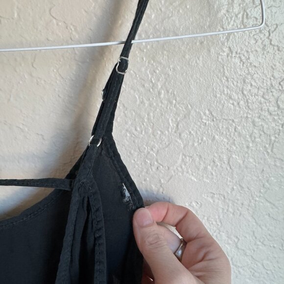 Brandy Melville Black Tiered Mini Dress – Spaghetti Strap, One Size - Picture 4 of 5